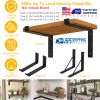 2Pack Wall Mounted Shelf Bracket Heavy Duty L-Shaped Metal Shelf Bracket Rack Support with Screws Set